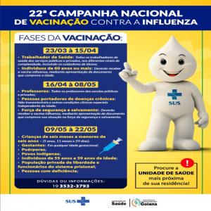 Vacinação contra a gripe é prioridade; Vacinas de rotina serão adiadas