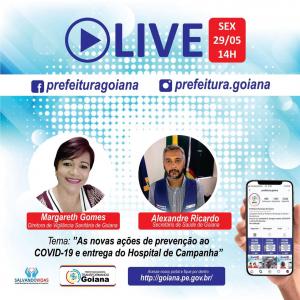 LIVE > Fique por dentro das últimas notícias e ações de enfrentamento ao novo coronavírus em Goiana. Sexta-feira (29), 14hs.