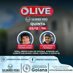 LIVE > Em Goiana, o trabalho da Prefeitura não para! Tire suas dúvidas sobre a epidemia em Goiana, e saiba como a saúde do município está enfrentando a pandemia . Quinta – Feira(03), 11h.