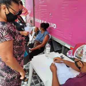 UNIDADE MÓVEL DE MAMOGRAFIA REALIZA EXAMES EM GOIANA PARA MARCAR O MÊS DA MULHER