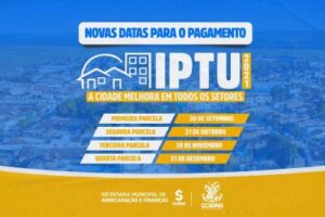 PREFEITURA DE GOIANA PRORROGA PAGAMENTO DO IPTU 2021 POR CONTA DA PANDEMIA