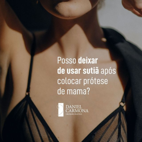 Posso deixar de usar sutiã após colocar prótese de mama?